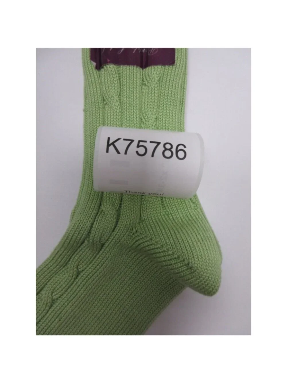 Ralph Lauren Purple Label Socks 10 13 Cotton Cable Knit Made in Japan